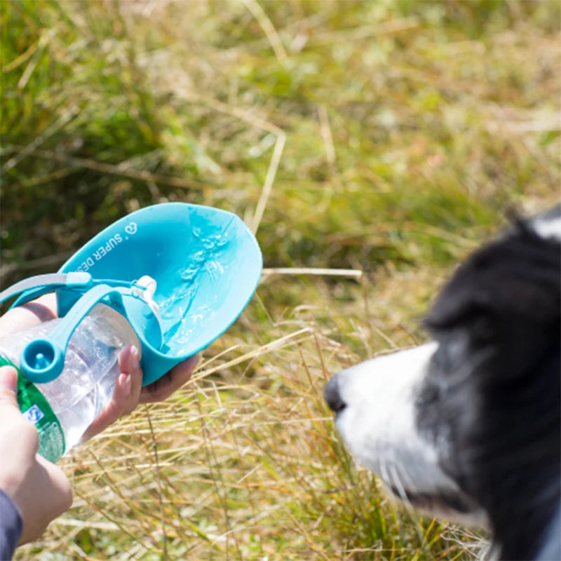 Garrafa com copo portátil para animais